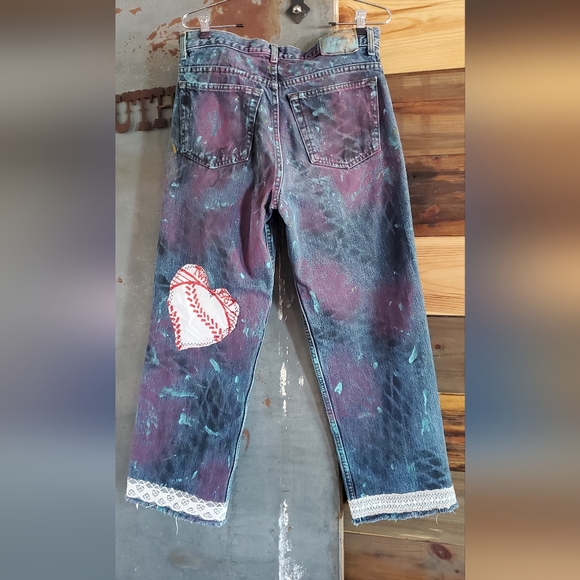 Magnolia Pearl style Jeans Handcrafted one of a kind Jeans - Picture 3 of 12